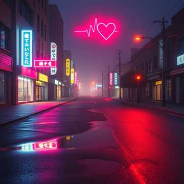 霓虹淹没的影子