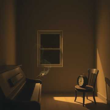 烟灰坠入空房间