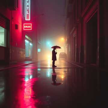 霓虹人影