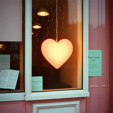 橱窗里那颗心跳在融化