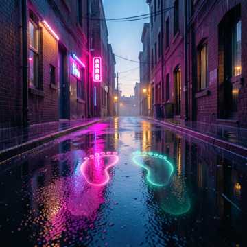 霓虹鞋印