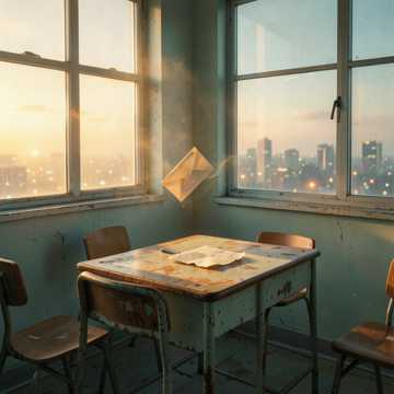 破旧信封与晚风