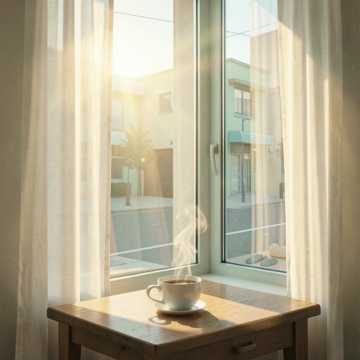 晨光碎在窗沿
