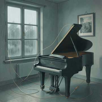 倒带雨天的旧钢琴
