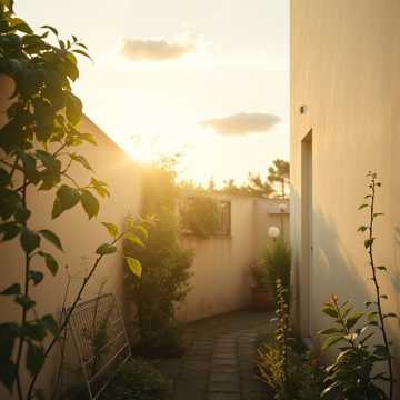 晨光薄纱沾露醒