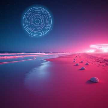 海浪倒带的星空