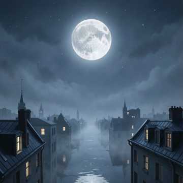 我们看着同一轮月亮