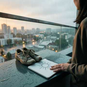 四十岁的屋檐 无名指的风 旧球鞋停在雨天