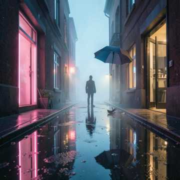 霓虹人影
