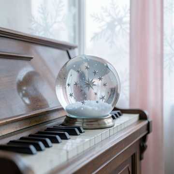 橱窗里的雪花球