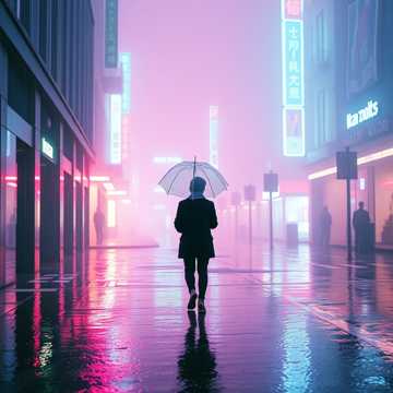 雨滴砸碎的晚霞