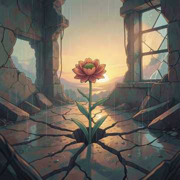废墟花开