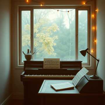 旧钢琴上的尘埃