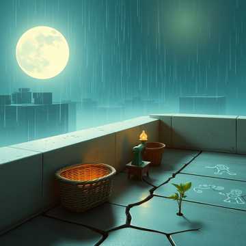 白发缝进星光里