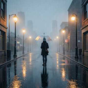 雨伞告别那条街