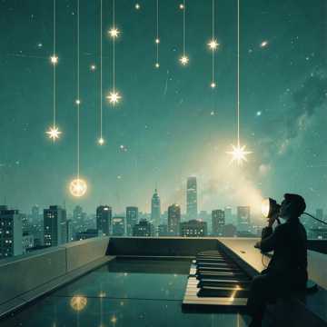 看着星星想着