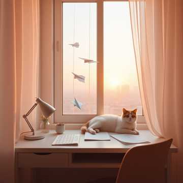 把烦恼折成纸飞机