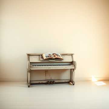 钢琴上的旧照片