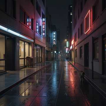 霓虹缝隙里的脚步声