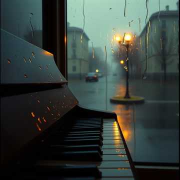 琴键淋着雨