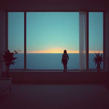 隔海的双人沙发