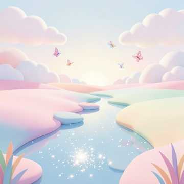 小河流过山坡坡