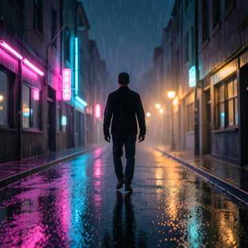 霓虹灯外的影子