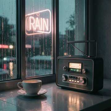 窗边雨点敲玻璃