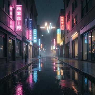 霓虹淹没的影子