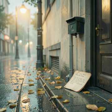 梧桐雨打湿信纸