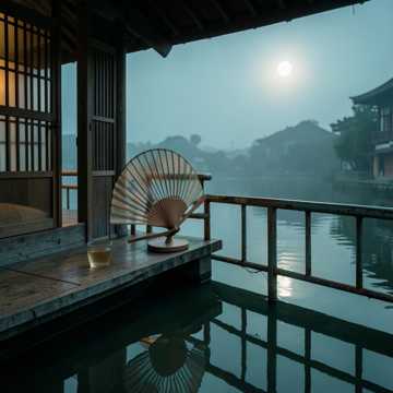 风扇转着红茶凉