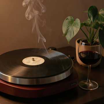 烟灰跌进唱片纹