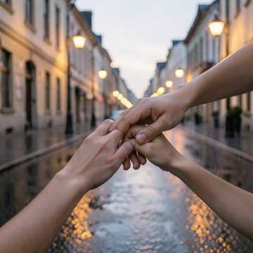 牵着手慢慢走成糖