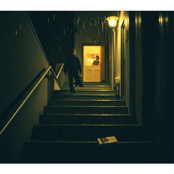 台阶上的空烟盒