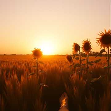 金色天空在摇曳