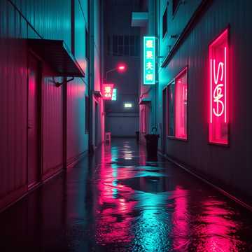 霓虹雨巷