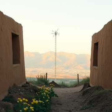 黄土窑的电视天线