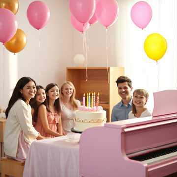 蛋糕上的彩虹光