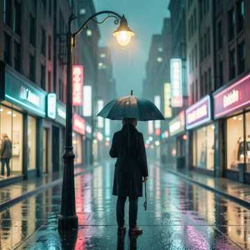 雨中分