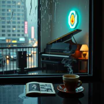 雨坠窗沿的沉默