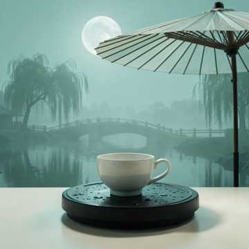 半盏烟雨梳柳影