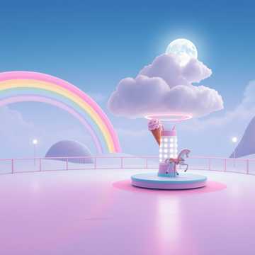 彩虹融化滴冰场