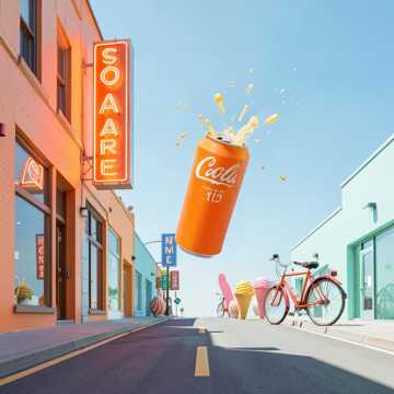 汽水罐碰响夏天