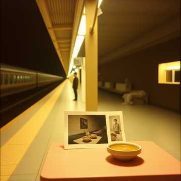 站台摇晃的灯光