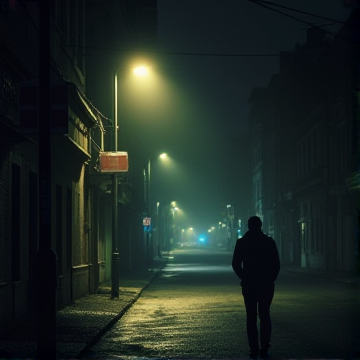 路灯下的旧照片