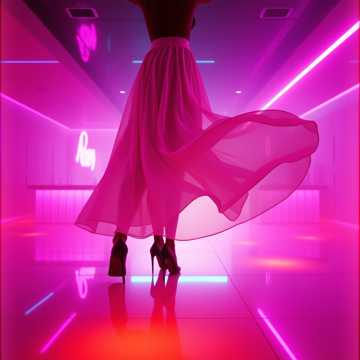 霓虹裙摆