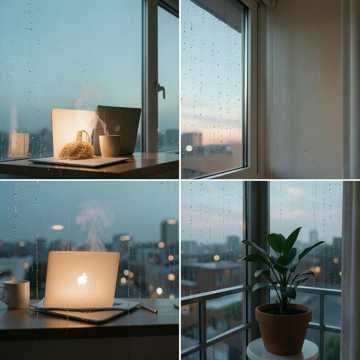 窗玻璃上的雨滴