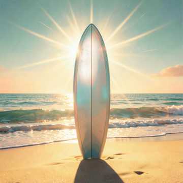 冲浪板上的夏天