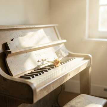 旧钢琴落了灰