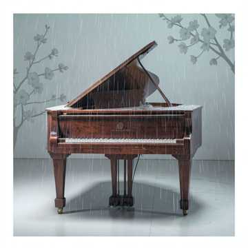 旧钢琴上的雨痕